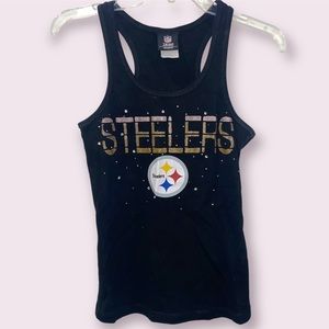 NFL Steelers Black Women’s Racerback Tank Top Size Small
